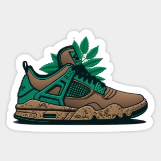 Step into Sustainability with Our Cartoon Style Sneaker Sticker